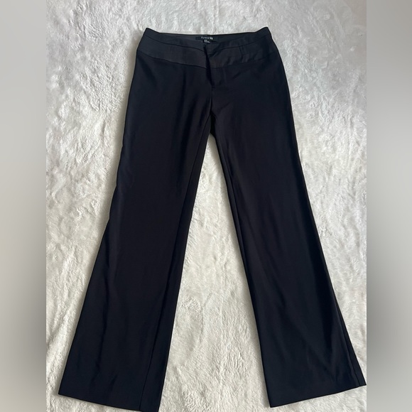 Forever 21 EUC Cumberbund/Tuxedo Style Faux Silk Waist Sleek Trouser Pant - Picture 2 of 8